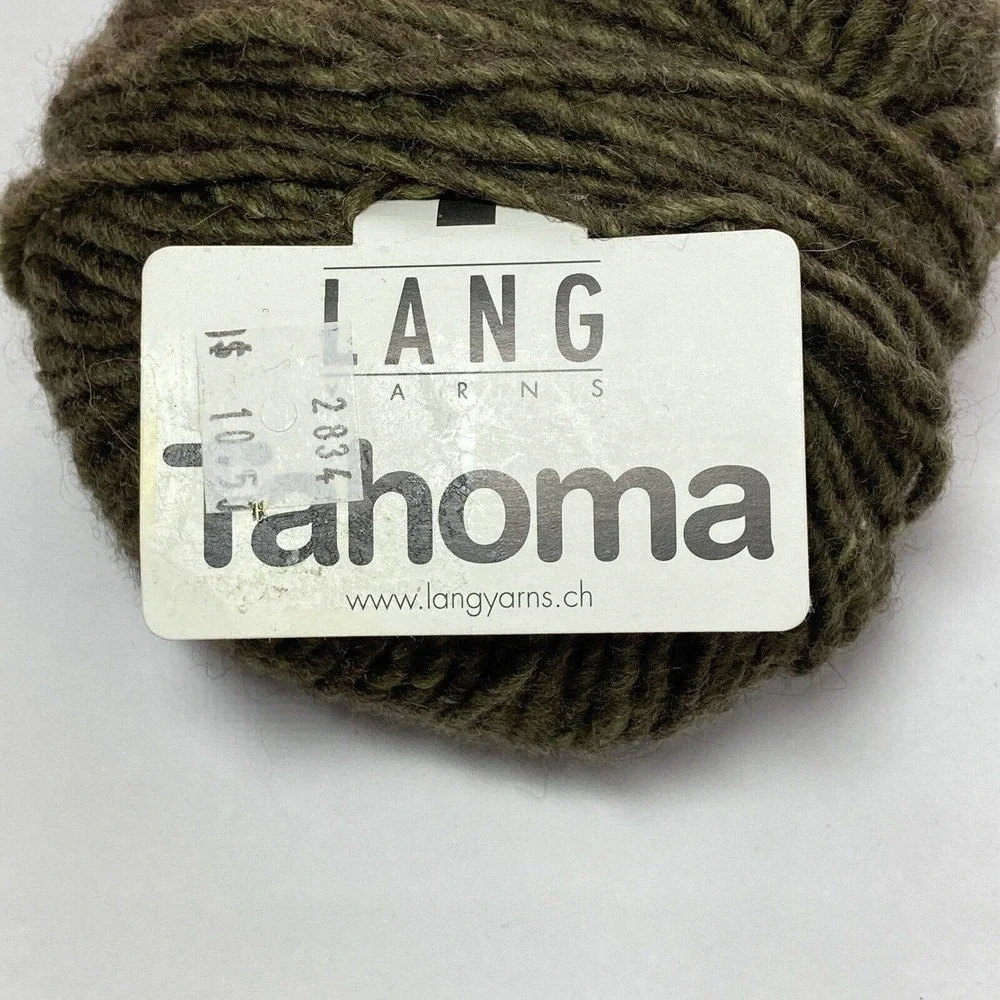 Lang Yarns Tahona 50% Merino 25% Alpaca 25% Acrylic‎ Yarn Ball #98 green 50g 74m